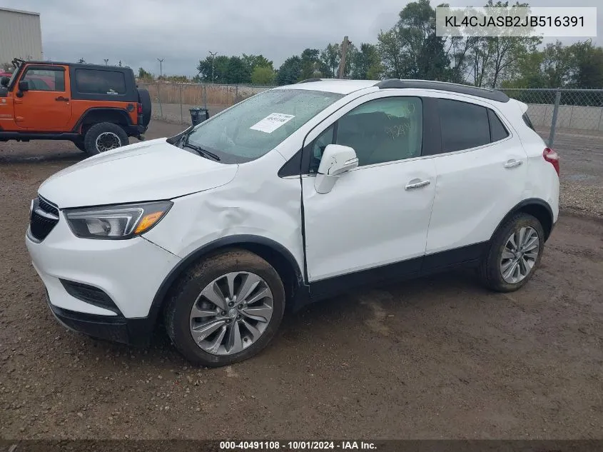 2018 Buick Encore Preferred VIN: KL4CJASB2JB516391 Lot: 40491108