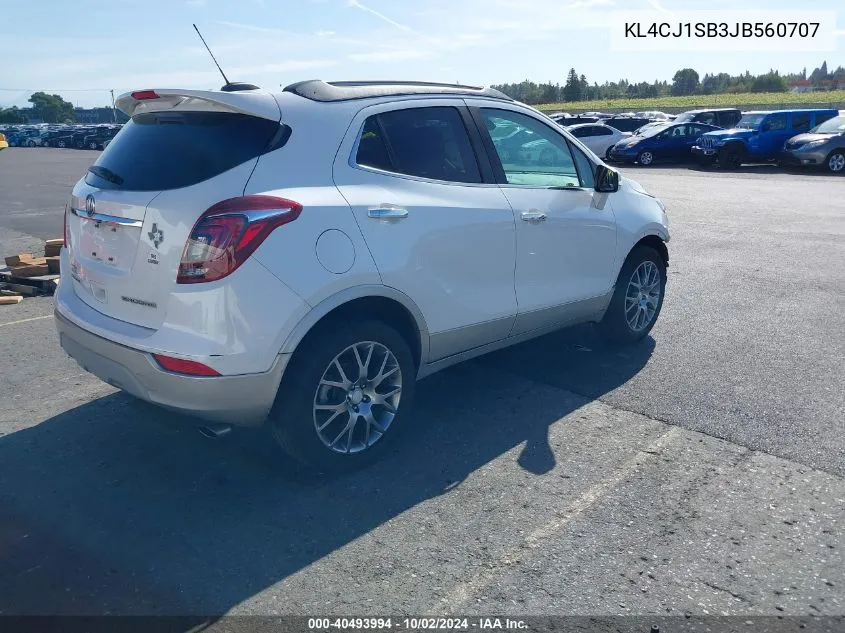 2018 Buick Encore Sport Touring VIN: KL4CJ1SB3JB560707 Lot: 40493994