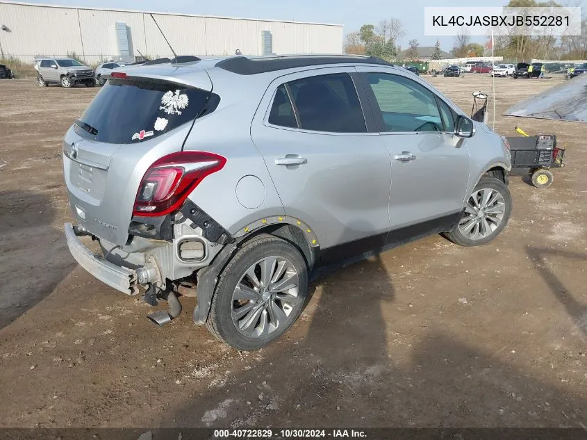 2018 Buick Encore Preferred VIN: KL4CJASBXJB552281 Lot: 40722829