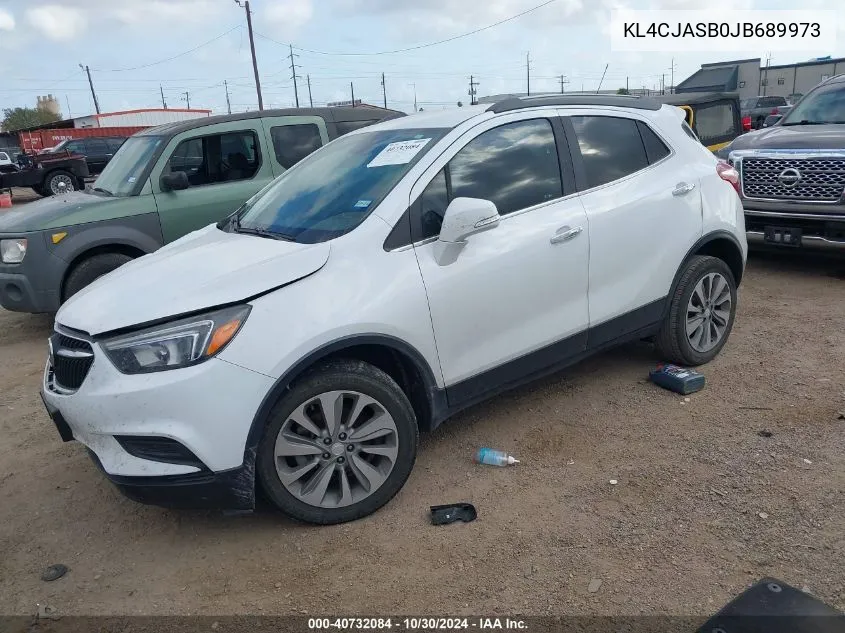 2018 Buick Encore Preferred VIN: KL4CJASB0JB689973 Lot: 40732084