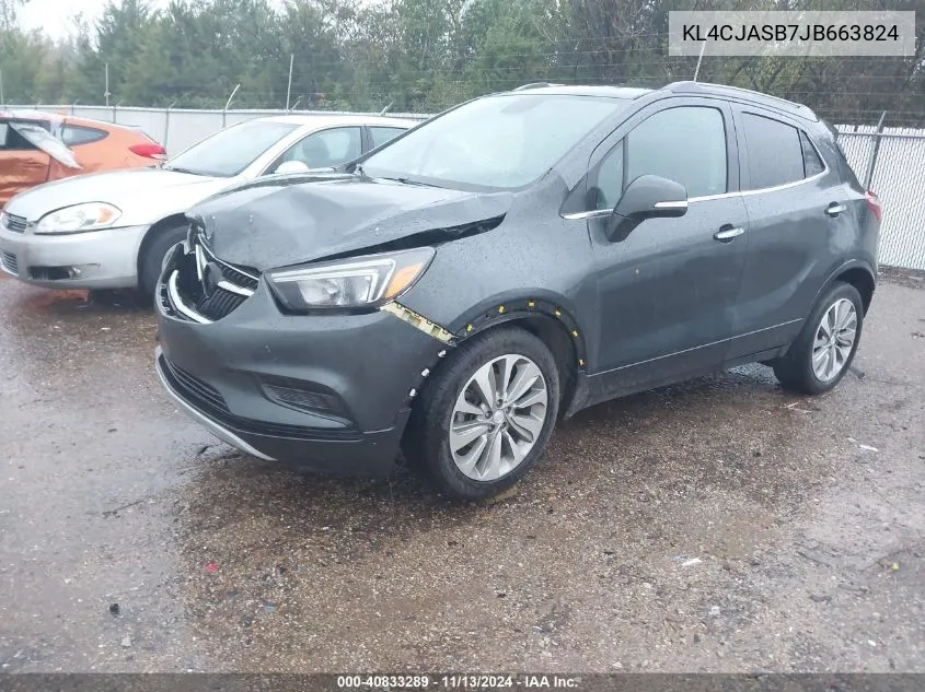 2018 Buick Encore Preferred VIN: KL4CJASB7JB663824 Lot: 40833289