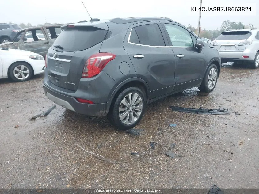 2018 Buick Encore Preferred VIN: KL4CJASB7JB663824 Lot: 40833289