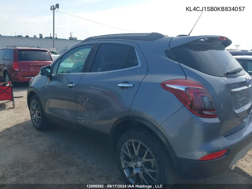 2019 Buick Encore Sport Touring VIN: KL4CJ1SB0KB834057 Lot: 12095592