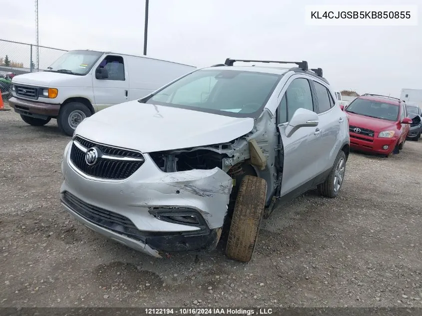 2019 Buick Encore VIN: KL4CJGSB5KB850855 Lot: 12122194