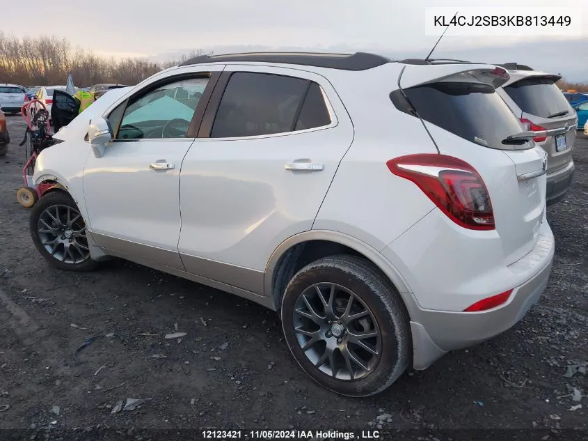 2019 Buick Encore VIN: KL4CJ2SB3KB813449 Lot: 12123421