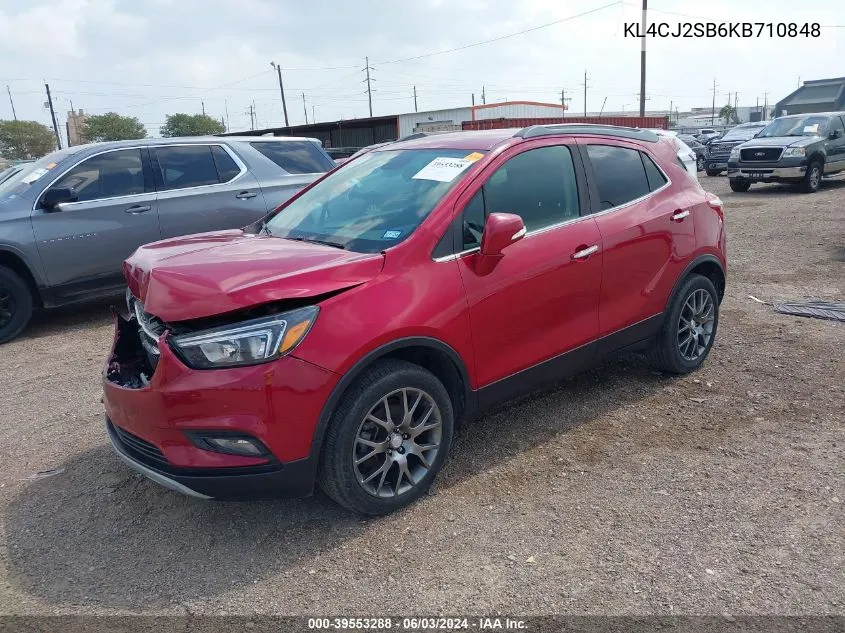 2019 Buick Encore Awd Sport Touring VIN: KL4CJ2SB6KB710848 Lot: 39553288