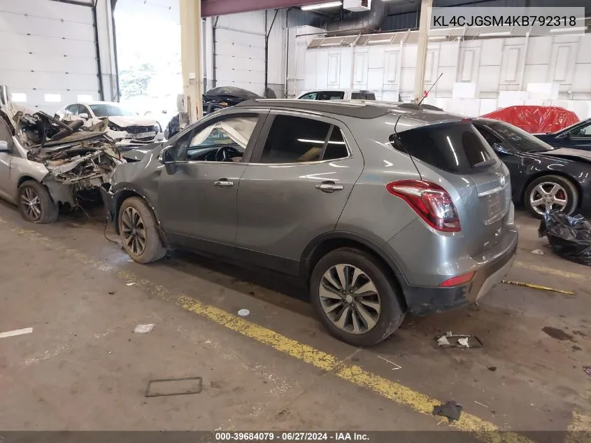 2019 Buick Encore Awd Essence VIN: KL4CJGSM4KB792318 Lot: 39684079