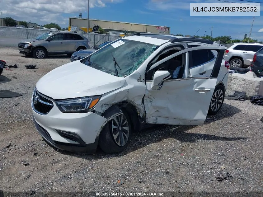 2019 Buick Encore Fwd Essence VIN: KL4CJCSM5KB782552 Lot: 39756415