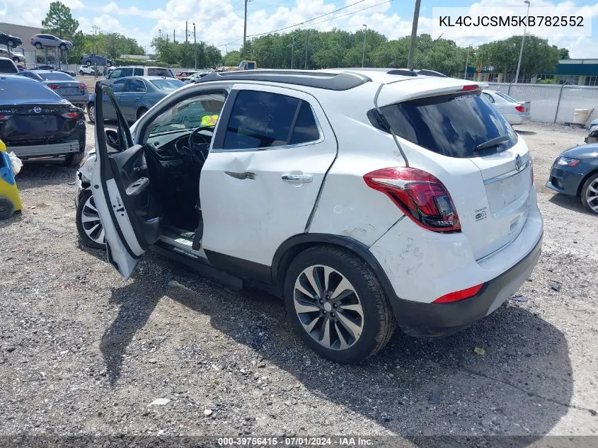 2019 Buick Encore Fwd Essence VIN: KL4CJCSM5KB782552 Lot: 39756415