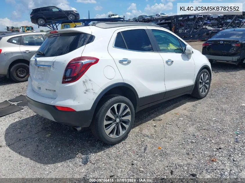 2019 Buick Encore Fwd Essence VIN: KL4CJCSM5KB782552 Lot: 39756415