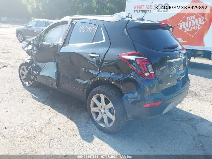 KL4CJGSMXKB929892 2019 Buick Encore Awd Essence