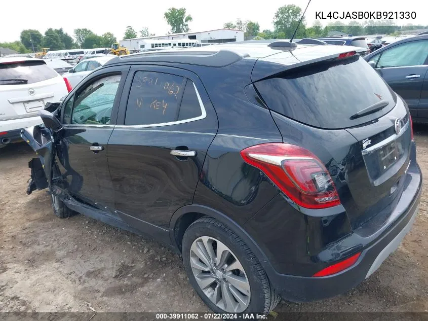 2019 Buick Encore Fwd Preferred VIN: KL4CJASB0KB921330 Lot: 39911062