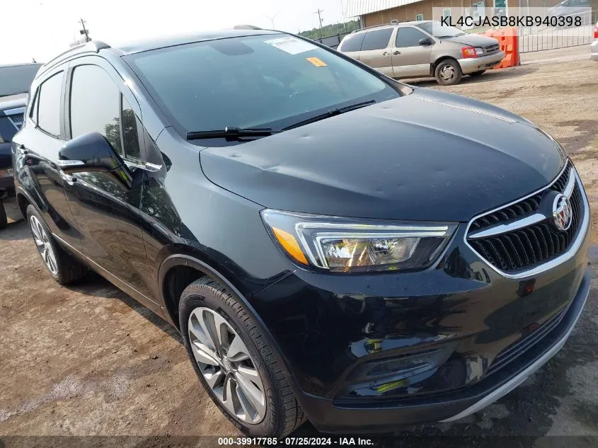 2019 Buick Encore Fwd Preferred VIN: KL4CJASB8KB940398 Lot: 39917785