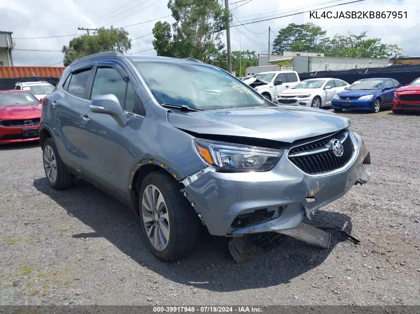 KL4CJASB2KB867951 2019 Buick Encore Fwd Preferred