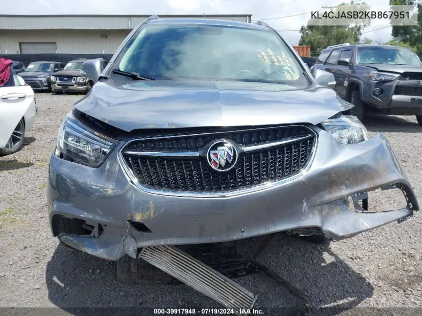 KL4CJASB2KB867951 2019 Buick Encore Fwd Preferred