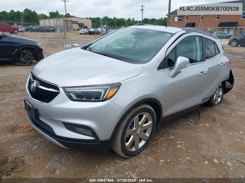 2019 Buick Encore Essence VIN: KL4CJGSM0KB700928 Lot: 39947968