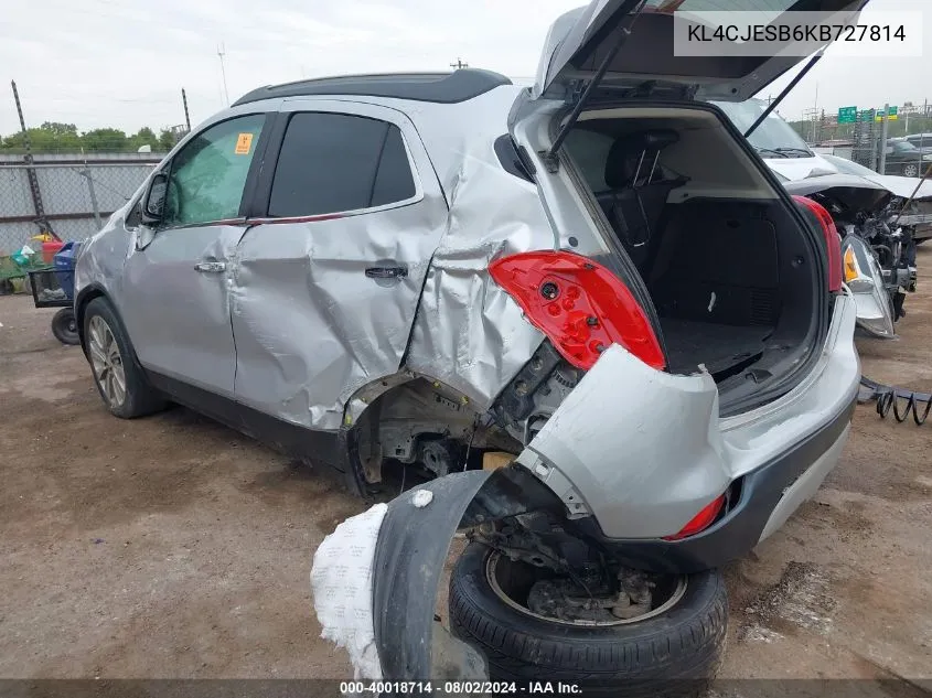 KL4CJESB6KB727814 2019 Buick Encore Awd Preferred