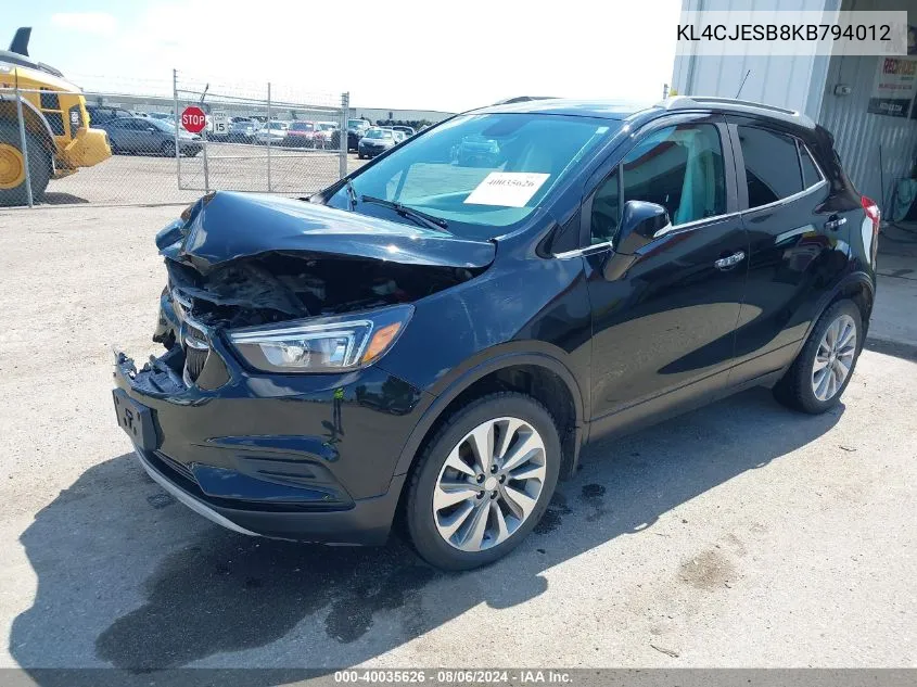 KL4CJESB8KB794012 2019 Buick Encore Awd Preferred