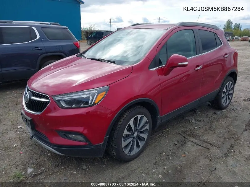 2019 Buick Encore Awd Essence VIN: KL4CJGSM5KB867284 Lot: 40057703