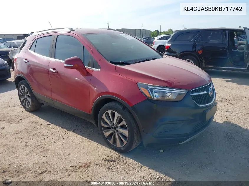 KL4CJASB0KB717742 2019 Buick Encore Fwd Preferred