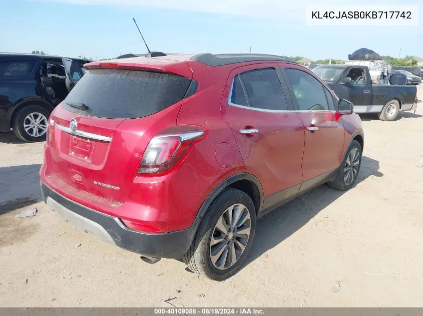 KL4CJASB0KB717742 2019 Buick Encore Fwd Preferred