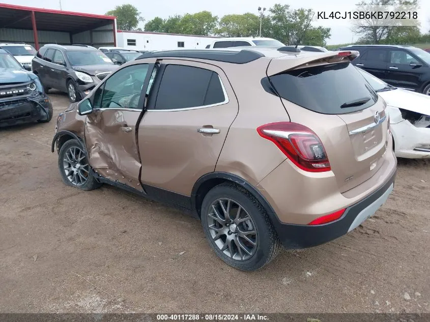 KL4CJ1SB6KB792218 2019 Buick Encore Fwd Sport Touring