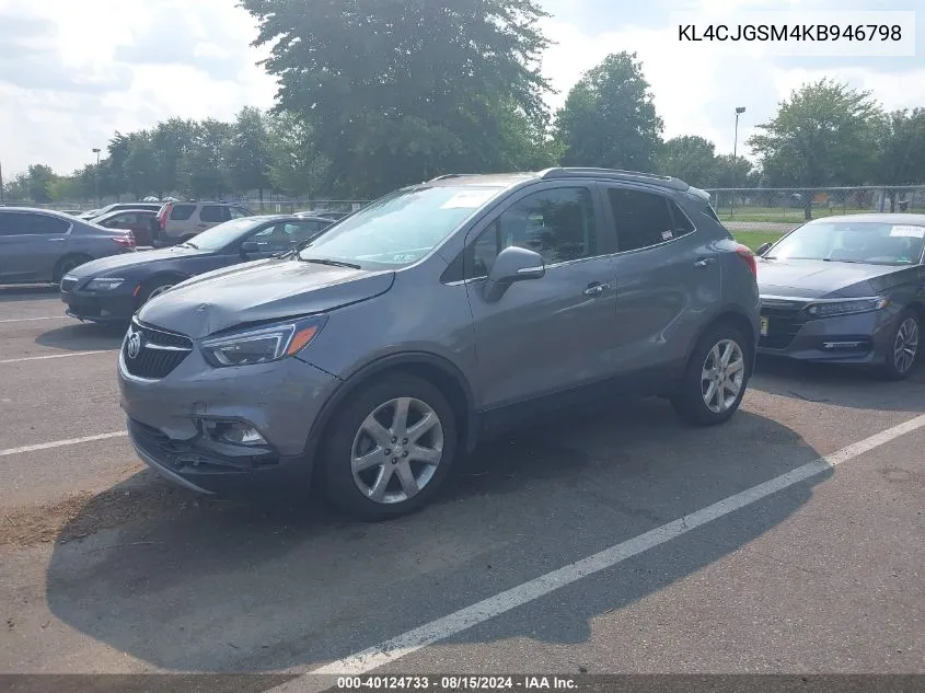 KL4CJGSM4KB946798 2019 Buick Encore Awd Essence