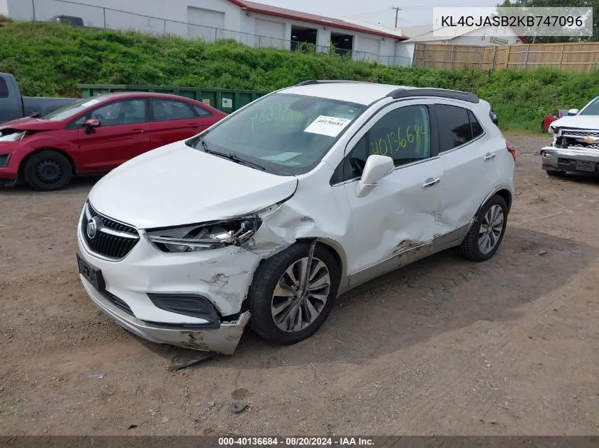 2019 Buick Encore Preferred VIN: KL4CJASB2KB747096 Lot: 40136684