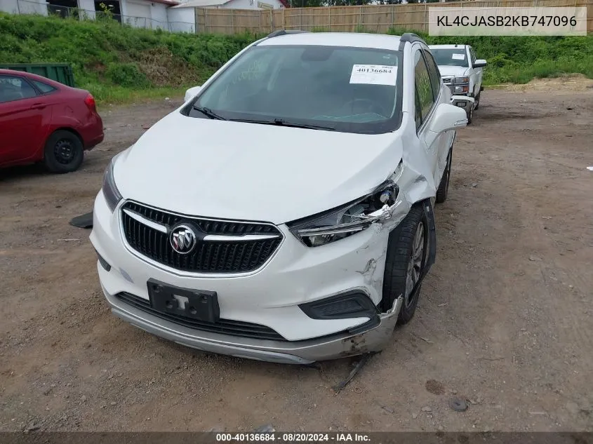 KL4CJASB2KB747096 2019 Buick Encore Preferred