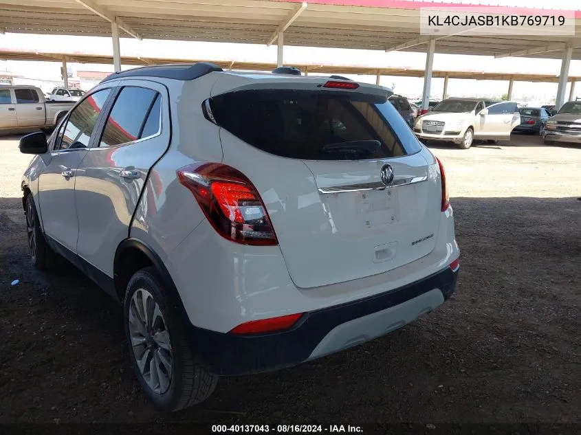 2019 Buick Encore Fwd Preferred VIN: KL4CJASB1KB769719 Lot: 40137043