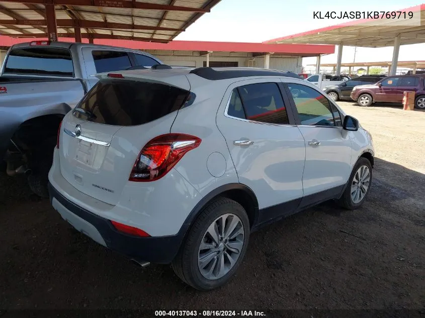 KL4CJASB1KB769719 2019 Buick Encore Fwd Preferred