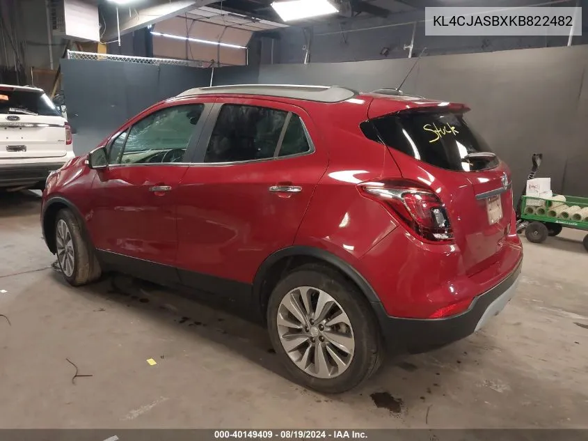 KL4CJASBXKB822482 2019 Buick Encore Fwd Preferred