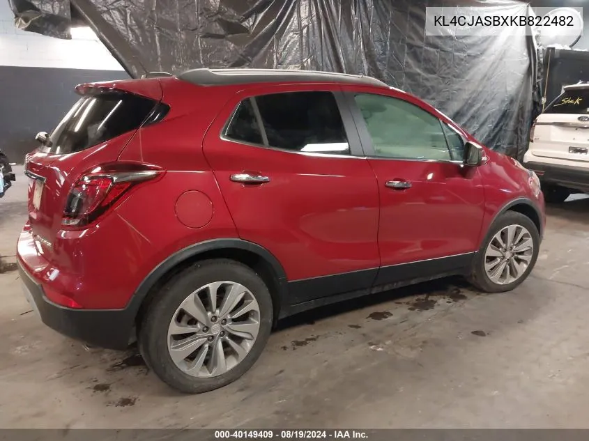 KL4CJASBXKB822482 2019 Buick Encore Fwd Preferred