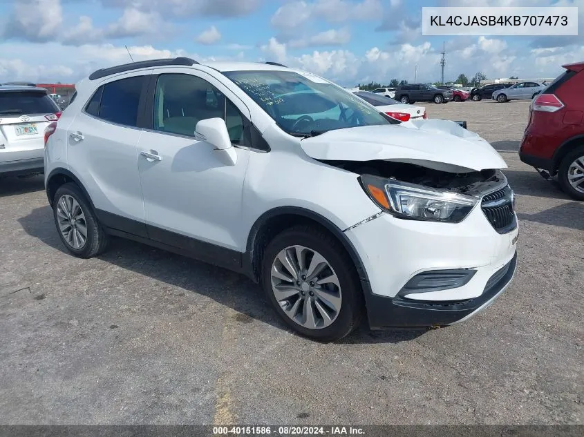 2019 Buick Encore Preferred VIN: KL4CJASB4KB707473 Lot: 40151586