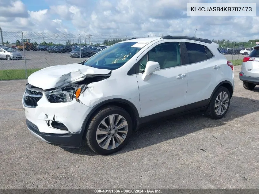 KL4CJASB4KB707473 2019 Buick Encore Preferred