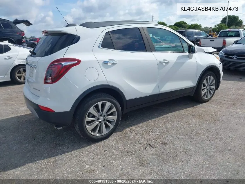 KL4CJASB4KB707473 2019 Buick Encore Preferred