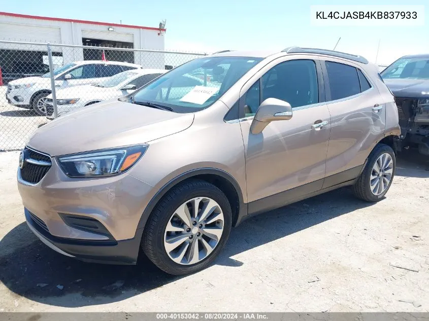 KL4CJASB4KB837933 2019 Buick Encore Preferred