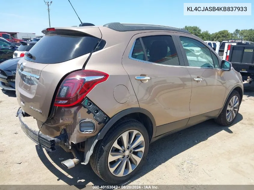 KL4CJASB4KB837933 2019 Buick Encore Preferred