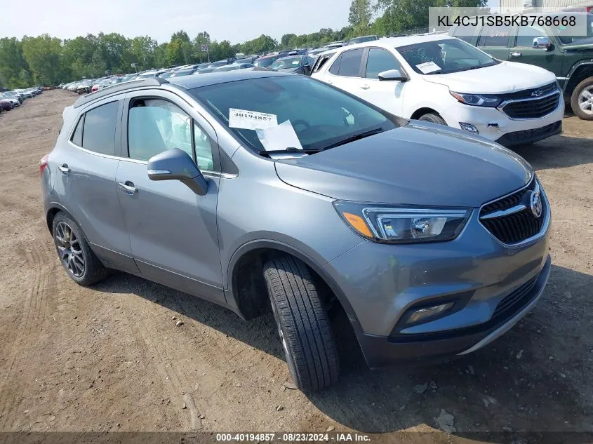 2019 Buick Encore Fwd Sport Touring VIN: KL4CJ1SB5KB768668 Lot: 40194857