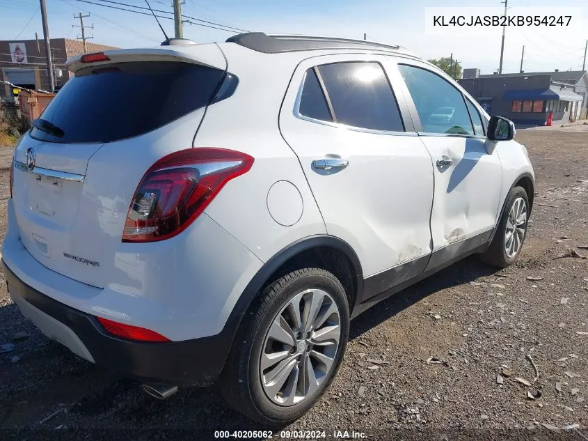 KL4CJASB2KB954247 2019 Buick Encore Fwd Preferred