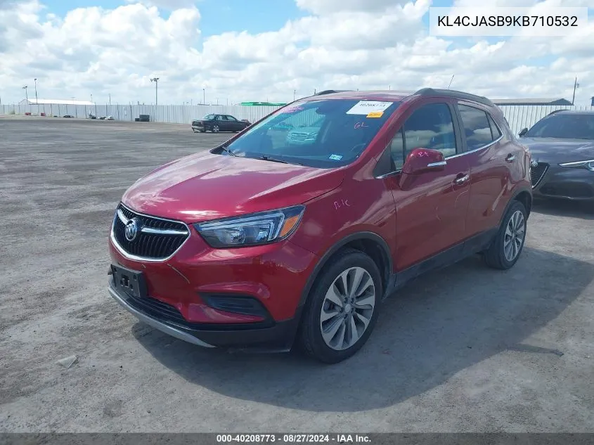 2019 Buick Encore Fwd Preferred VIN: KL4CJASB9KB710532 Lot: 40208773