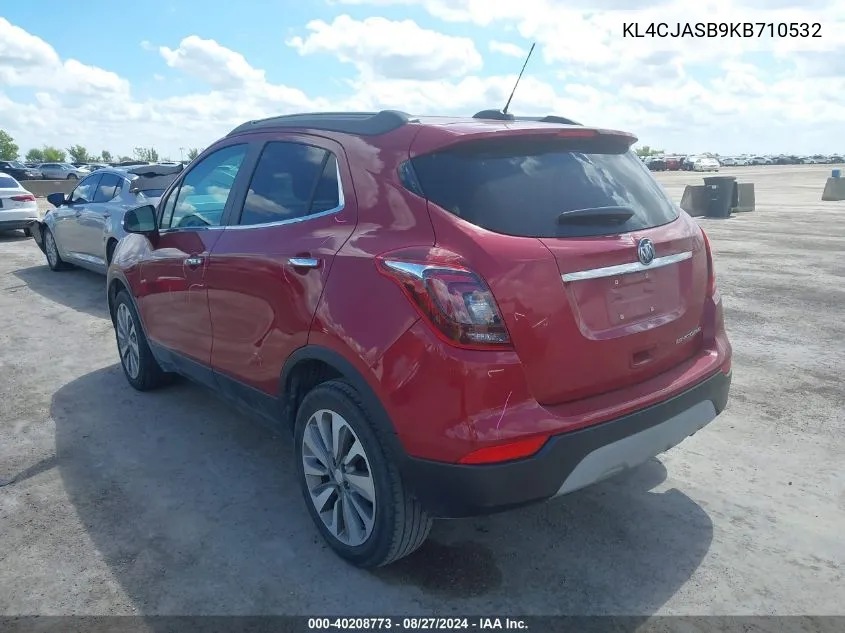 2019 Buick Encore Fwd Preferred VIN: KL4CJASB9KB710532 Lot: 40208773