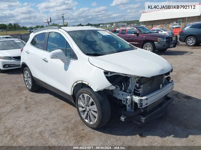 KL4CJASB1KB792112 2019 Buick Encore Fwd Preferred