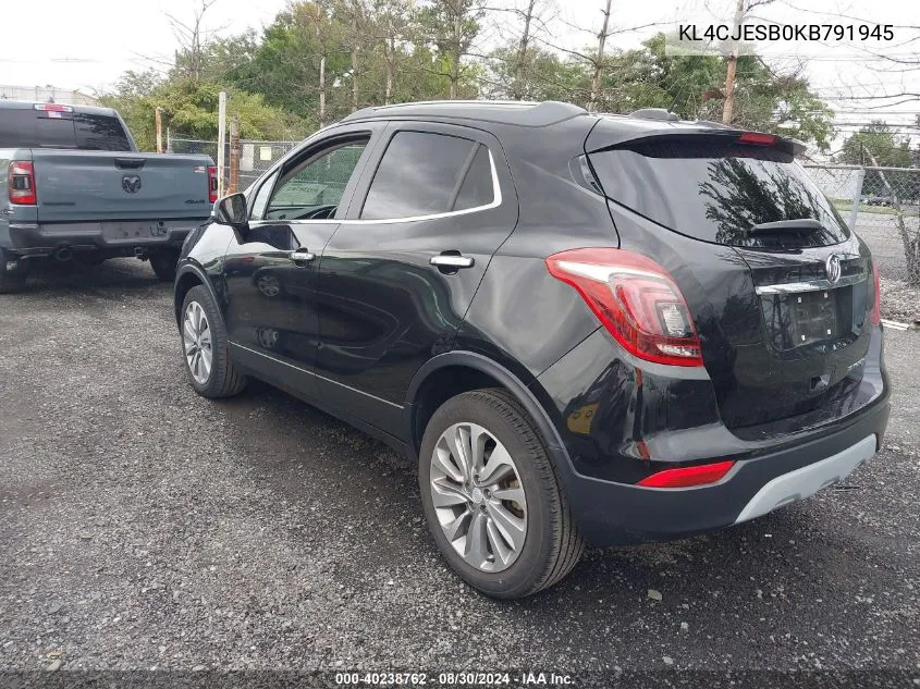 KL4CJESB0KB791945 2019 Buick Encore Awd Preferred