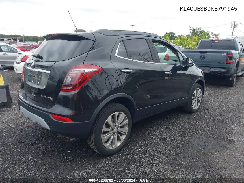 KL4CJESB0KB791945 2019 Buick Encore Awd Preferred