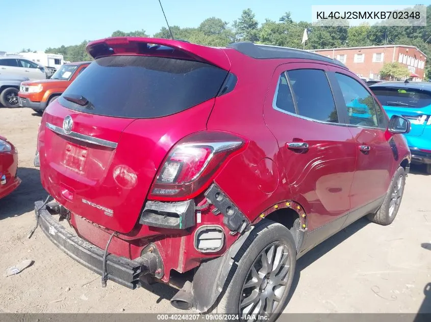 2019 Buick Encore Awd Sport Touring VIN: KL4CJ2SMXKB702348 Lot: 40248207