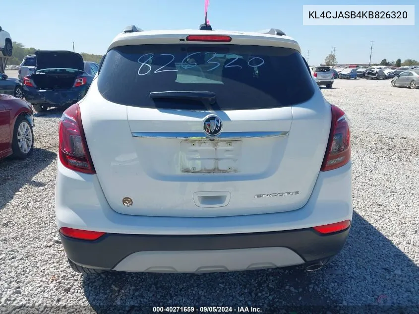 2019 Buick Encore Preferred VIN: KL4CJASB4KB826320 Lot: 40271659