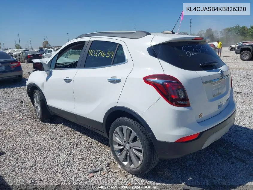 KL4CJASB4KB826320 2019 Buick Encore Preferred