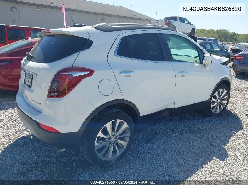 KL4CJASB4KB826320 2019 Buick Encore Preferred