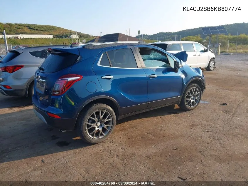 KL4CJ2SB6KB807774 2019 Buick Encore Awd Sport Touring